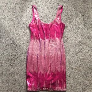 Pink ombré sequin Dress